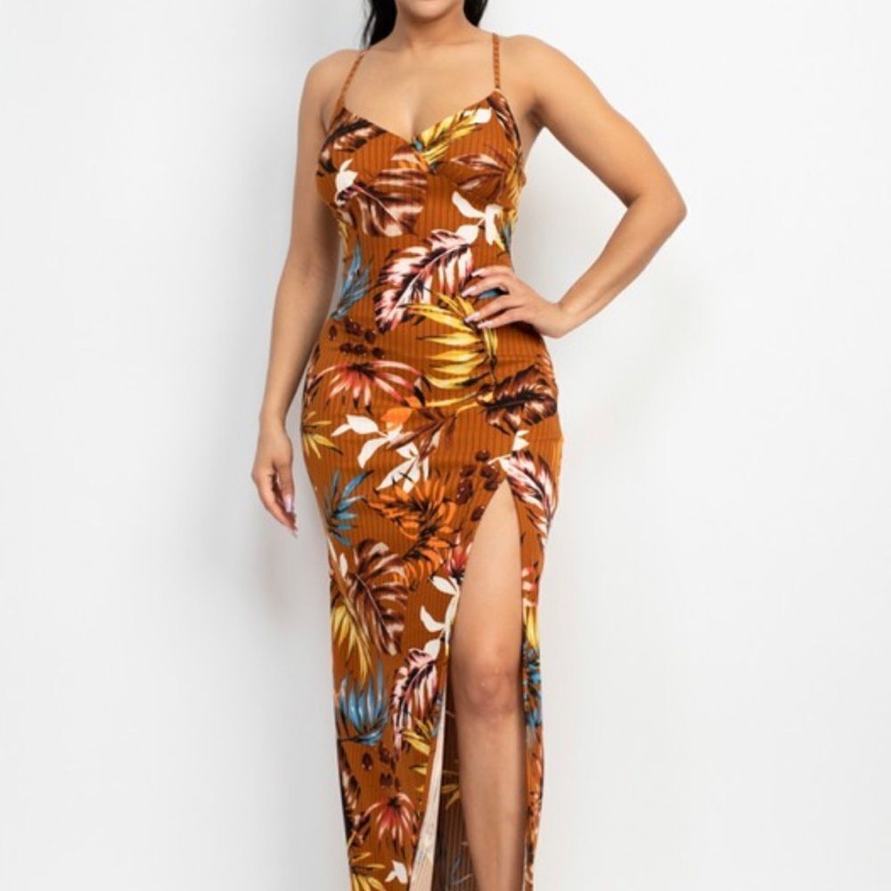 Brown maxi dress